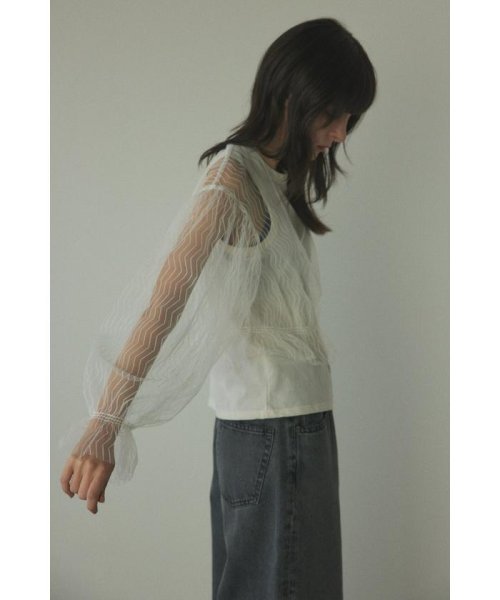 BLACK BY MOUSSY(ブラックバイマウジー)/sheer volume cardigan/img02