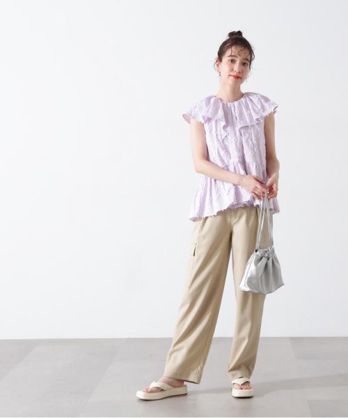 N Natural Beauty Basic(エヌナチュラルビューティベーシック)/ストライプラッフルブラウス/img08