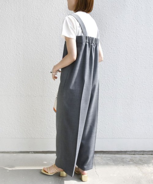 〈手洗い可能〉ワイド サロペット ◇ 