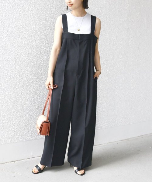 〈手洗い可能〉ワイド サロペット ◇ 