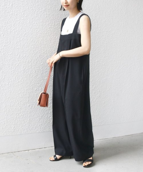 〈手洗い可能〉ワイド サロペット ◇ 