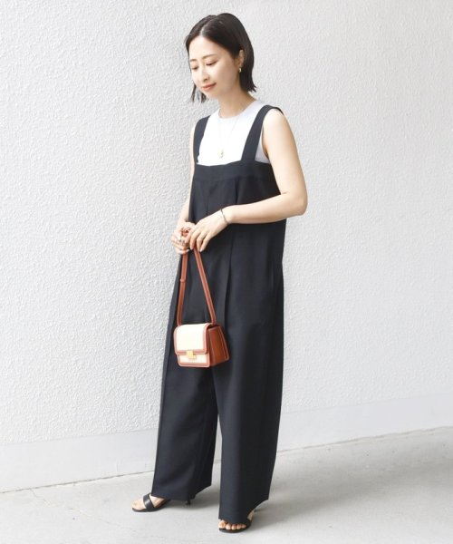 〈手洗い可能〉ワイド サロペット ◇ 