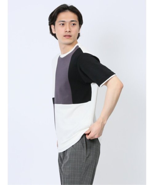 TAKA-Q(タカキュー)/切替 フェイククルーネック半袖Tシャツ メンズ Tシャツ カットソー カジュアル インナー トップス ギフト プレゼント/img11