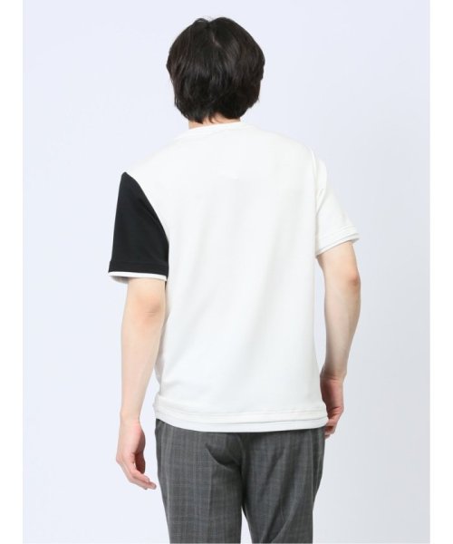 TAKA-Q(タカキュー)/切替 フェイククルーネック半袖Tシャツ/img12