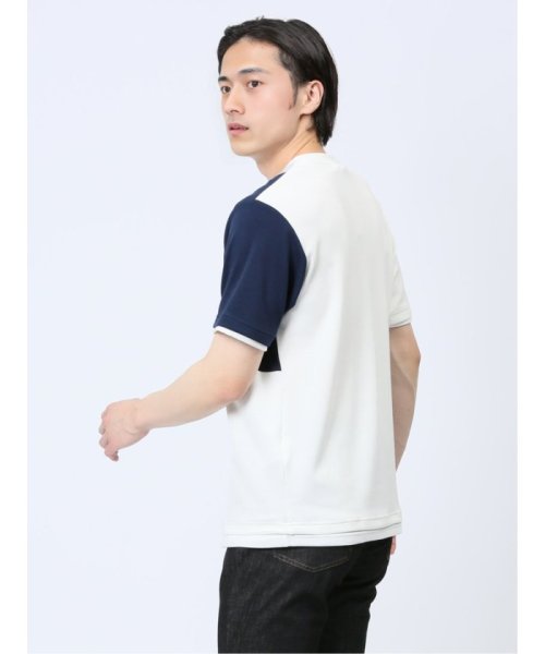 TAKA-Q(タカキュー)/切替 フェイククルーネック半袖Tシャツ/img20