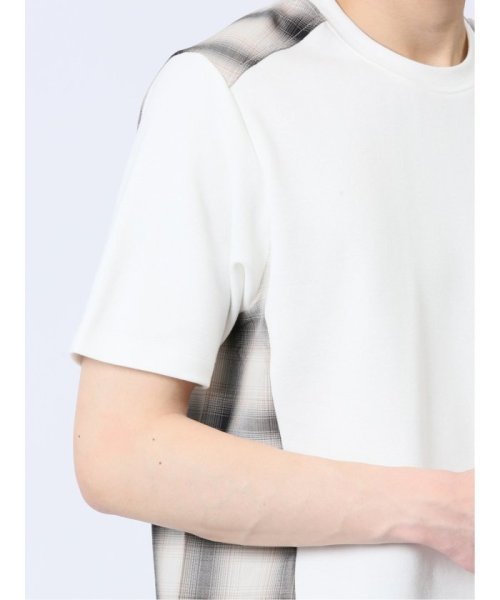 TAKA-Q(タカキュー)/布帛使い クルーネック半袖Tシャツ/img08