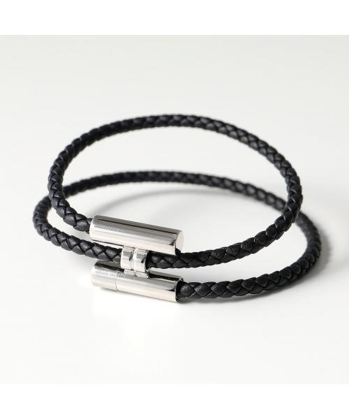 HERMES(エルメス)/HERMES ブレスレット Tournis Tresse レザー コード Hロゴ/img01