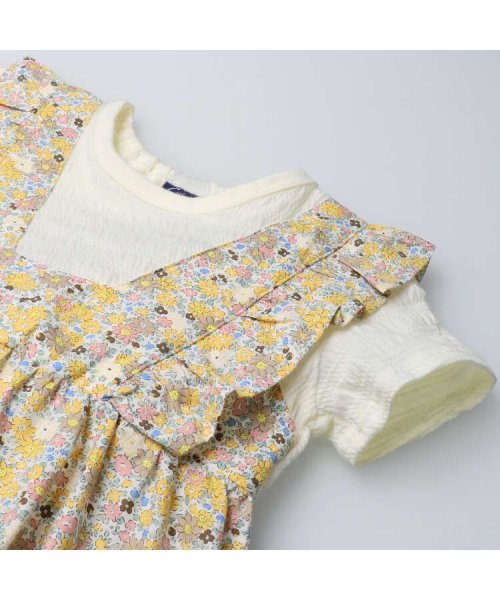 Crescent(クレセント)/【子供服】 crescent (クレセント) 花柄キャミレイヤード風半袖Tシャツ 80cm～130cm N42801/img03