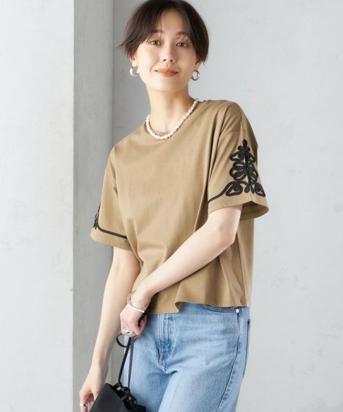 SHIPS WOMEN(シップス　ウィメン)/〈手洗い可能〉* 配色 刺繍 デザイン ショート スリーブ TEE ◇/img26