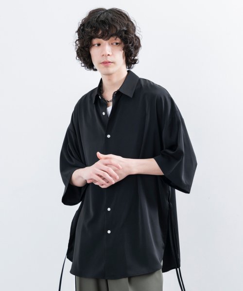 JUNRed(ジュンレッド)/【 UNISEX 】スリットコードハーフスリーブシャツ/img01