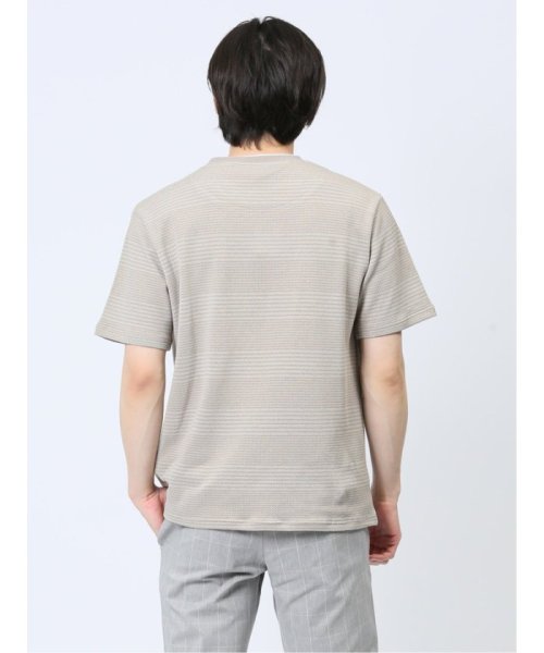 m.f.editorial(エムエフエディトリアル)/ポップコーンボーダー フェイククルーネック半袖Tシャツ メンズ Tシャツ カットソー カジュアル インナー トップス ギフト プレゼント/img02