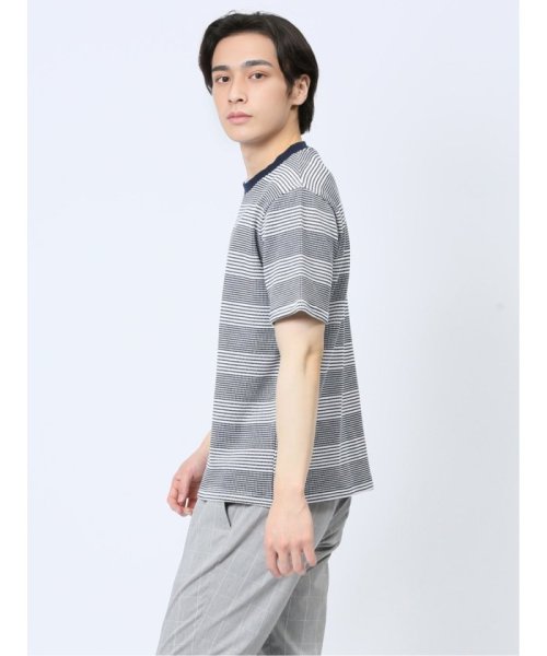 m.f.editorial(エムエフエディトリアル)/ポップコーンボーダー フェイククルーネック半袖Tシャツ メンズ Tシャツ カットソー カジュアル インナー トップス ギフト プレゼント/img18