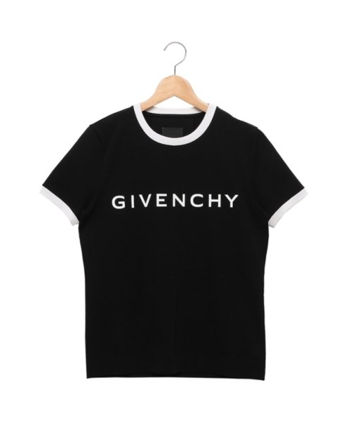 GIVENCHY(ジバンシィ)/ジバンシィ Tシャツ カットソー スリムフィットTシャツ アーキタイプ ロゴ ブラック ホワイト レディース GIVENCHY BW70BF3YAC 004/img01