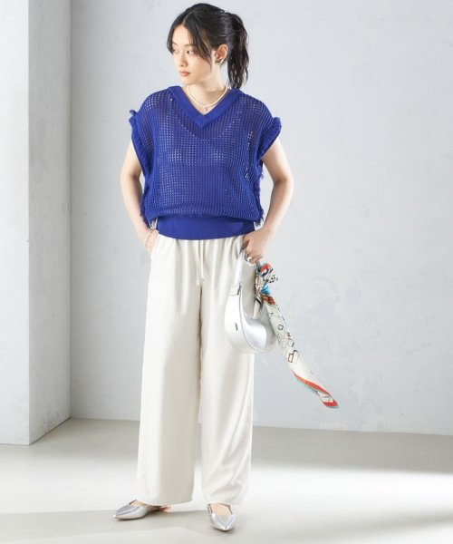 SHIPS WOMEN(シップス　ウィメン)/〈手洗い可能〉ツイル ドロスト パンツ 24SS/img36