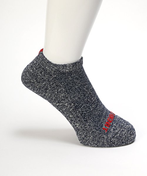 LUXSTYLE(ラグスタイル)/Healthknit(ヘルスニット)杢ロゴスニーカーソックス/靴下 メンズ ソックス くるぶし スニーカーソックス ロゴ 杢 3足セット 3P/img03