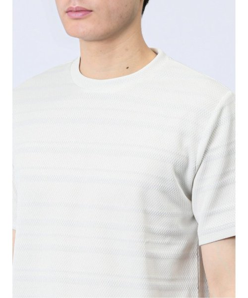 TAKA-Q(タカキュー)/メッシュ 裏ボーダー クルーネック半袖Tシャツ メンズ Tシャツ カットソー カジュアル インナー トップス ギフト プレゼント/img07
