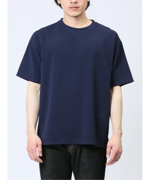 TAKA-Q(タカキュー)/ふくれストライプ クルーネック半袖Tシャツ/img33