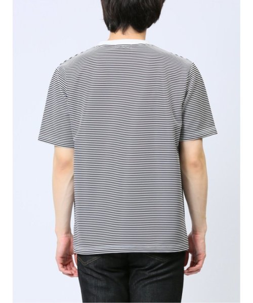 TAKA-Q(タカキュー)/リップルマイクロボーダー クルーネック半袖Tシャツ/img10