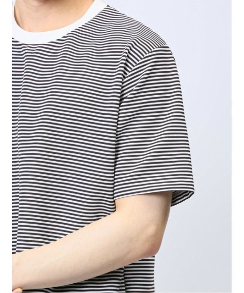 TAKA-Q(タカキュー)/リップルマイクロボーダー クルーネック半袖Tシャツ メンズ Tシャツ カットソー カジュアル インナー トップス ギフト プレゼント/img12