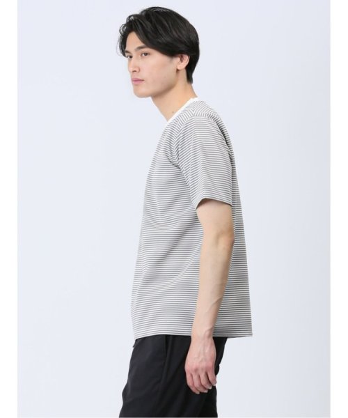 TAKA-Q(タカキュー)/リップルマイクロボーダー クルーネック半袖Tシャツ メンズ Tシャツ カットソー カジュアル インナー トップス ギフト プレゼント/img14