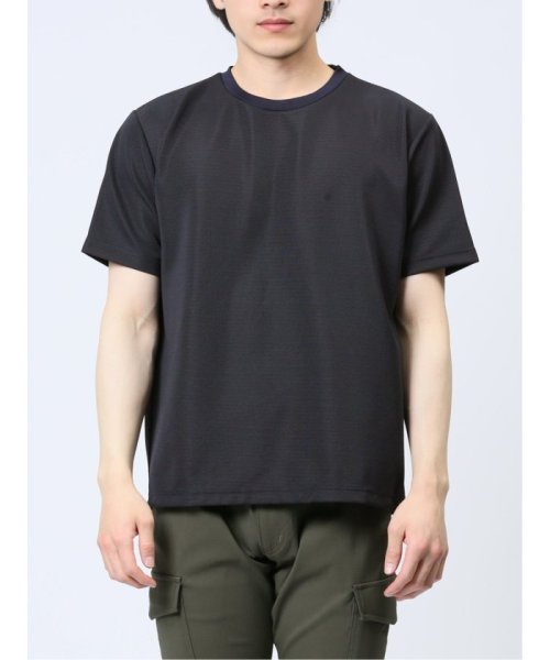 TAKA-Q(タカキュー)/リップルマイクロボーダー クルーネック半袖Tシャツ/img23