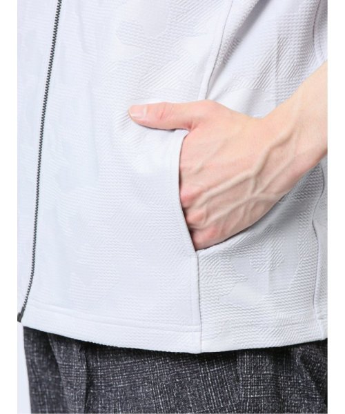 TAKA-Q(タカキュー)/カモフラジャガード 5分袖 フルジップパーカー メンズ Tシャツ カットソー カジュアル インナー トップス ギフト プレゼント/img09