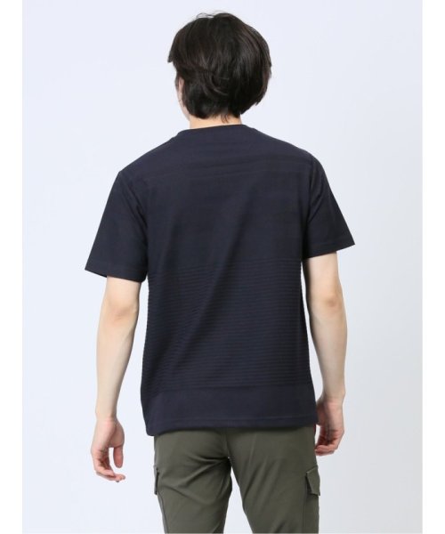 TAKA-Q(タカキュー)/リンクスパネルボーダー Vネック半袖Tシャツ メンズ Tシャツ カットソー カジュアル インナー トップス ギフト プレゼント/img02