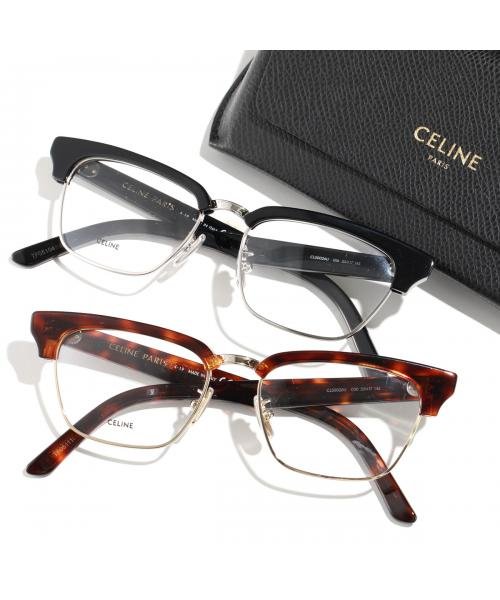 CELINE メガネ CL50026U ブロー型 ハーフリム サーモント CELINE メガネ CL50026U ブロー型 ハーフリム