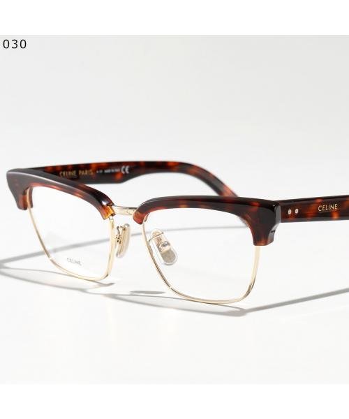 CELINE メガネ CL50026U ブロー型 ハーフリム サーモント CELINE メガネ CL50026U ブロー型 ハーフリム