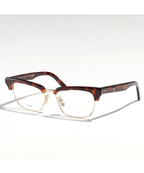 CELINE メガネ CL50026U ブロー型 ハーフリム サーモント CELINE メガネ CL50026U ブロー型 ハーフリム