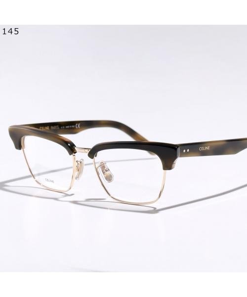 CELINE メガネ CL50026U ブロー型 ハーフリム サーモント CELINE メガネ CL50026U ブロー型 ハーフリム