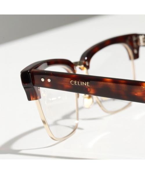 CELINE メガネ CL50026U ブロー型 ハーフリム サーモント CELINE メガネ CL50026U ブロー型 ハーフリム