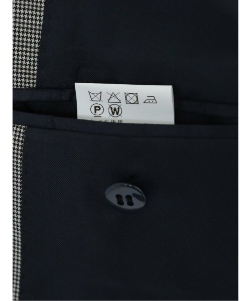 TAKA-Q(タカキュー)/マルゾット/Marzotto ウール混 レギュラーフィット 2ボタン2ピーススーツ チドリ メンズ セットアップ ジャケット ビジネス カジュアル 通勤 仕事/img14