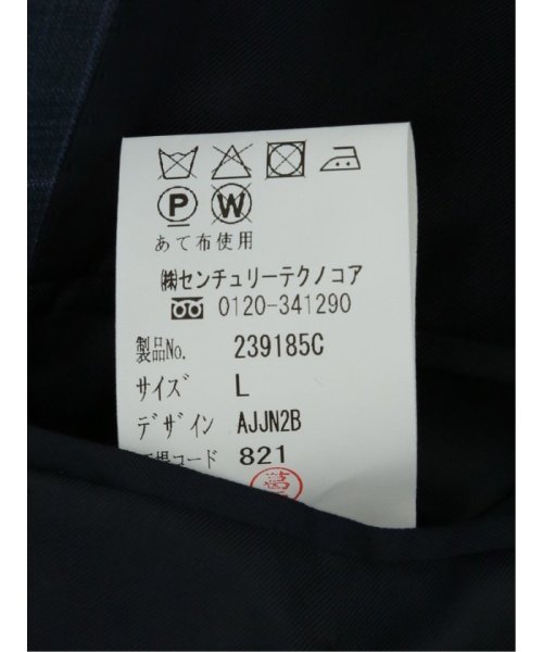 TAKA-Q(タカキュー)/マルゾット/Marzotto ウール混 レギュラーフィット 2ボタンジャケット チェック紺 メンズ セットアップ ジャケット ビジネス カジュアル アウター ラ/img12