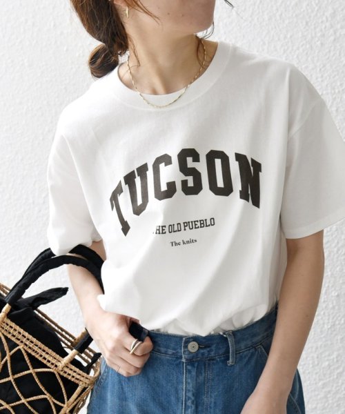 SHIPS any WOMEN(シップス　エニィ　ウィメン)/《追加予約》【SHIPS any別注】THE KNiTS: ラウンドヘム ロゴ ショート TEE 24SS/img05