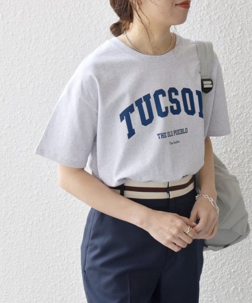 SHIPS any WOMEN(シップス　エニィ　ウィメン)/《追加予約》【SHIPS any別注】THE KNiTS: ラウンドヘム ロゴ ショート TEE 24SS/img09