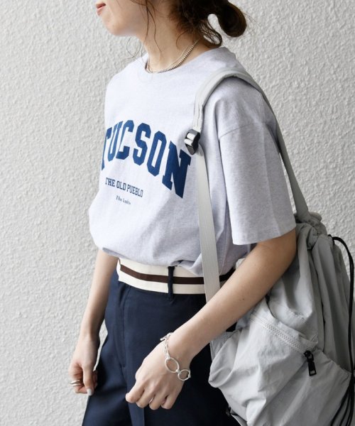 SHIPS any WOMEN(シップス　エニィ　ウィメン)/【SHIPS any別注】THE KNiTS: ラウンドヘム ロゴ ショート TEE 24SS/img11