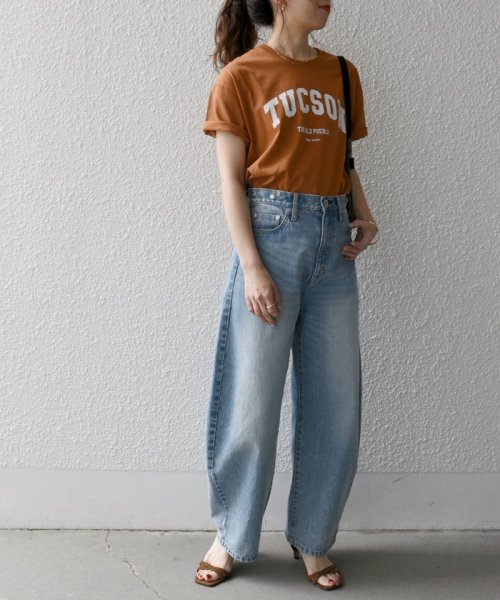 SHIPS any WOMEN(シップス　エニィ　ウィメン)/【SHIPS any別注】THE KNiTS: ラウンドヘム ロゴ ショート TEE 24SS/img14