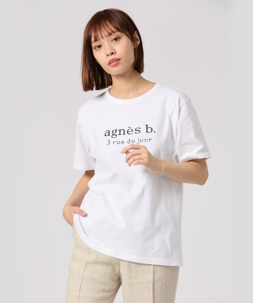 agnes b. FEMME(アニエスベー　ファム)/【ユニセックス】WEB限定 SEQ9 “3 rue du jour”ロゴTシャツ/img04