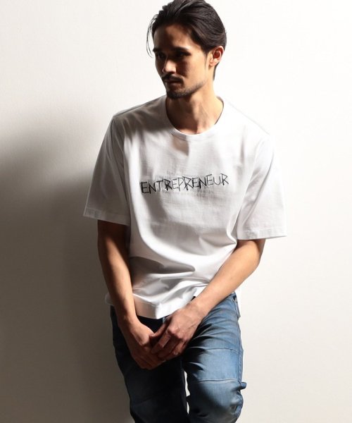 NICOLE CLUB FOR MEN(ニコルクラブフォーメン)/【RIELABO】ロゴデザインクルーネック半袖Tシャツ/img14