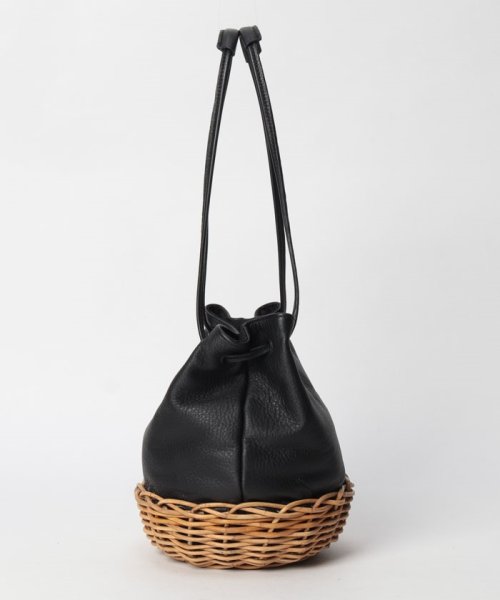 【TIDEWAY / タイドウェイ】ARUROG × LTR 2W SHOULDER/M かごバッグ ハンドバッグ ストローバッグ 巾着 レザー T2893 タイドウェイ