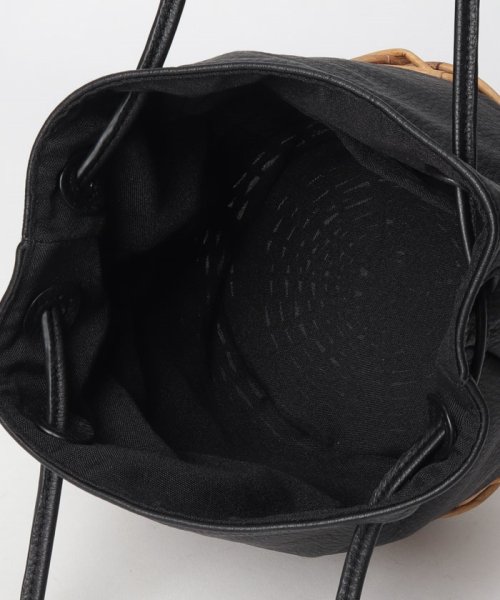 【TIDEWAY / タイドウェイ】ARUROG × LTR 2W SHOULDER/M かごバッグ ハンドバッグ ストローバッグ 巾着 レザー T2893 タイドウェイ