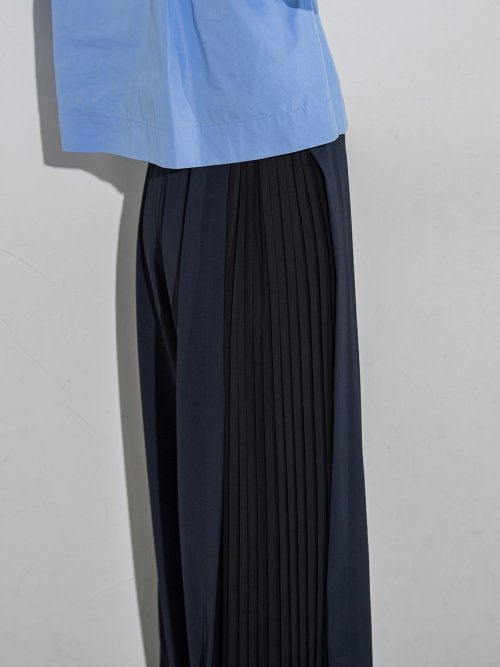 ツイルサイドプリーツパンツ 吸水速乾 接触冷感