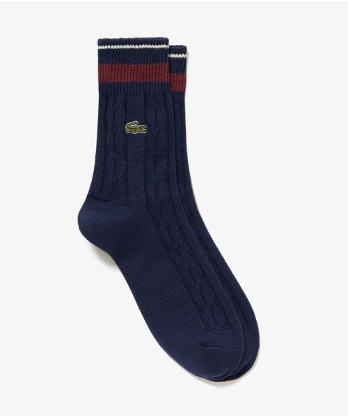 LACOSTE Mens(ラコステ　メンズ)/ケーブルニットラインドソックス(25cm－27cm)/img03