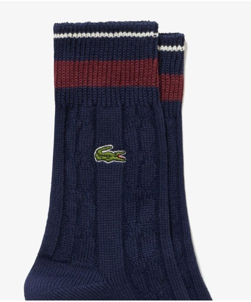 LACOSTE Mens(ラコステ　メンズ)/ケーブルニットラインドソックス(25cm－27cm)/img04