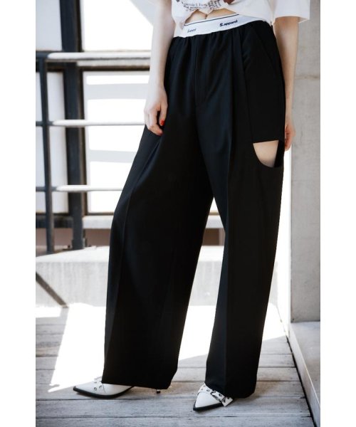 SLY(スライ)/SIDE HOLE RELAX TROUSERS/img08
