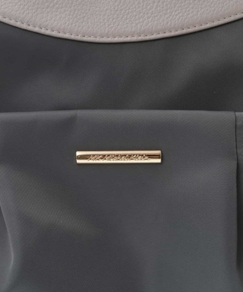 【2WAY/撥水加工】レザーポイントナイロントートバッグ 