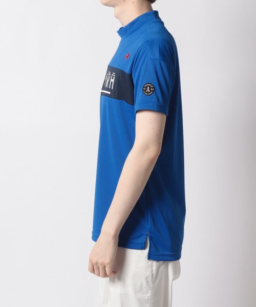 le coq sportif GOLF (ルコックスポルティフ（ゴルフ）)/【ストレッチフォーサー】切替デザインモックネックシャツ/img01