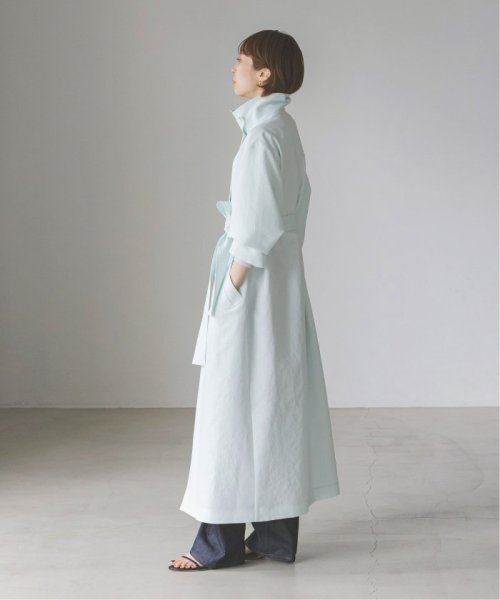 ライトフルクロススタンドカラーロングコート 