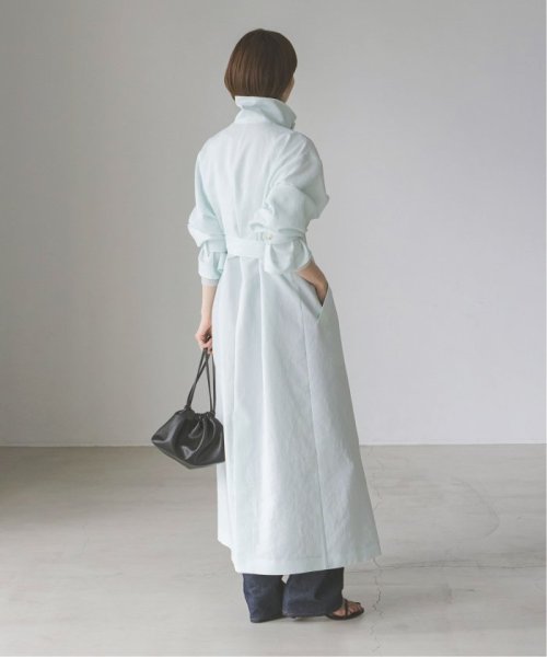 ライトフルクロススタンドカラーロングコート 